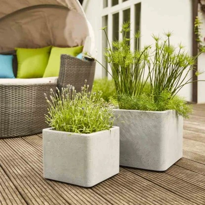 Siena Garden Pflanzgefäß York Stein-Grau 30x30x25 Cm 4 Siena Garden Pflanzgefäß York Stein-Grau 30x30x25 Cm – Bild 2