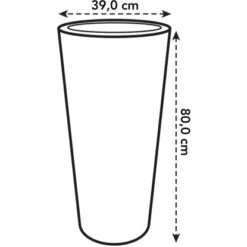 Elho Blumentopf Pure Straight Hoch Ø 38,5 Cm Anthrazit -Pola Pflanz Geschaft 8711904193966 4667 02