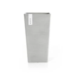 Ecopots Pflanztopf Rotterdam Halbhoch Weißgrau 49,7 Cm X 50 Cm